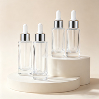 Flacon carré vide haut de gamme pour huiles essentielles, sérums et soins de la peau, 15ml 30ml 50ml, emballage cosmétique, flacon diffuseur, utilisation pour faux cils