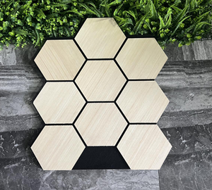 Panneau mural acoustique en bois Akupanel moderne décoratif en chêne naturel WPC MDF insonorisant imperméable ignifuge en <span class=keywords><strong>feutre</strong></span> <span class=keywords><strong>noir</strong></span> - Product Image 6