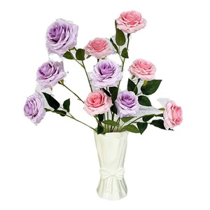 Arreglo de Rosas Artificiales Meiyu Craft Flowers, 5 Cabezas, Flor de Seda, Decoración de Boda, Adorno Floral para el Día de San Valentín - Product Image 5