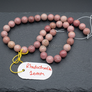Natural Rhodochrosite 10mm Round Beads Strands Multi-color Options From Gujarat for <b>Bracelet</b> Making Jewelry - Product Image 3