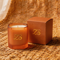 Pot à bougie en verre givré de luxe, carré et géométrique, 8oz, 10oz, 12oz, avec couvercle, pour marque privée, directement de l'usine