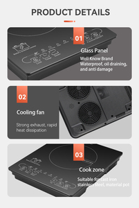 Cocina de inducción eléctrica solar de CC de 24V/48V, quemador único para uso doméstico en hoteles al aire libre para RV y fuente de alimentación de batería de coche - Product Image 5