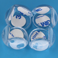 Vente en gros d'usine Yobe Baby YB-P05 PVC Transparent Anti-collision Rond Protection d'angle de table pour bébé 3x3cm 50 pièces/sac polyéthylène