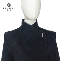 Manteau long ceinturé pour femmes avec ceinture de service OEM manteau en laine à manches longues respirant pour femmes