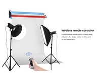 Support mural/plafond motorisé électrique pour 4 rouleaux de fond de photographie avec télécommande