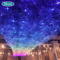 Projecteur à fibre optique synchronisé 16W DMX LED avec fibres optiques pour plafond, ciel étoilé, toit de voiture, nuage, cascade, rideau décoratif