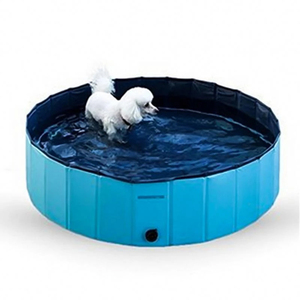 Piscina para perros plegable de PVC grueso, bañera inflable para mascotas para lavado al aire libre, <span class=keywords><strong>entrenamiento</strong></span> y diversión refrescante de verano - Product Image 4