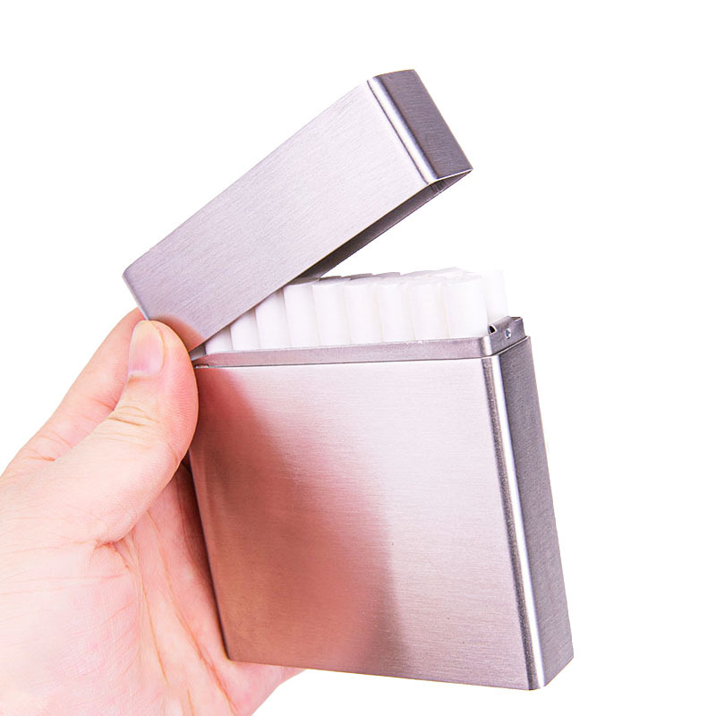 Нержавеющая сталь портсигар, высокое качество, брендовые товары, игрушки в подарок, игрушка для коробочка для табака, 20 шт. емкости металлический портсигар