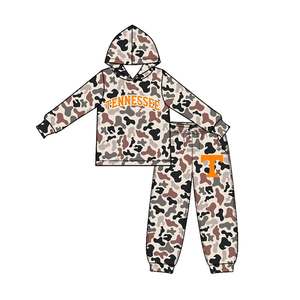 Sudadera y Pantalones Cortos de Algodón con Estampado de Camuflaje de Tennessee para Niños Pequeños, Conjuntos Deportivos Personalizados al por Mayor - Product Image 3