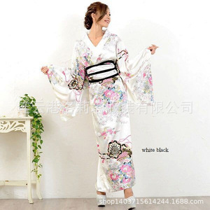Zixiao Japanese Women's Yukata Kimono Stage Performance Costume Polyester Fiber Adult Dress Spring 2023 - Product Image 2