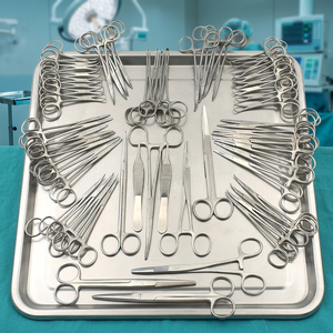 Ensemble d'instruments chirurgicaux vétérinaires réutilisables en acier inoxydable : ciseaux, pinces, hémostatiques pour la chirurgie animale - Product Image 4