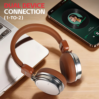 Casque sans fil supra-auriculaire Microlab T3 PLUS pliable HiFi Stéréo 6.0 avec 60H d'autonomie et suppression du bruit pour le sport et les voyages