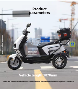 รถสามล้อไฟฟ้าสกาย 72V ความเร็วสูง แบบเปิดประทุน สำหรับขนส่งสินค้า กำลังไฟ 1000 วัตต์ รับน้ำหนักได้ 100-200 กิโลกรัม - Product Image 3