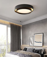 Plafonnier LED rond moderne pour la maison, le bureau, simple, bord biseauté irrégulier, base en aluminium