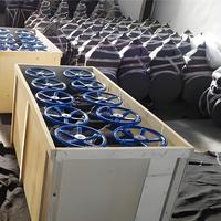 Vanne papillon à double bride en fonte ductile avec joint en caoutchouc souple pour boîte de vitesses manuelle, haute température, pour eau, gaz, huile, milieux acides