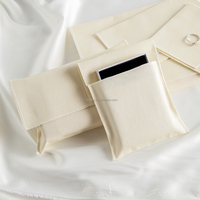 Sacs en coton biologique 10x10cm, pochettes en mousseline de lin, sacs anti-poussière en coton, pochettes à rabat, emballages recyclables, sacs cadeaux pour bijoux