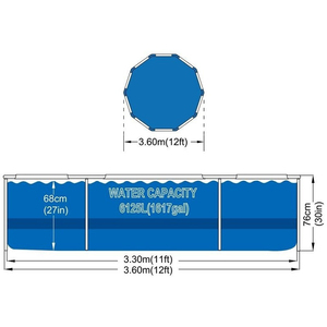 <span class=keywords><strong>Piscine</strong></span> à cadre en <span class=keywords><strong>acier</strong></span> de 12 pieds à prix réduit Piscines <span class=keywords><strong>hors</strong></span> <span class=keywords><strong>sol</strong></span> rondes - Product Image 3