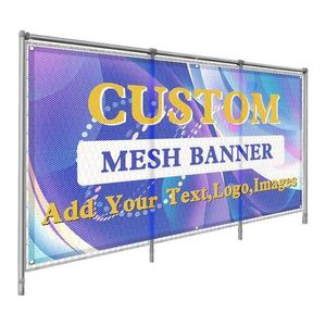 Custom Outdoor Hanging Advertising Polyester Printing Waterproof Sublimation Fabric Fence Mesh <b>Banner</b> - Product Image 3