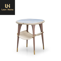 Table basse minimaliste en marbre de style italien mobilier design moderne table basse à pieds en bois