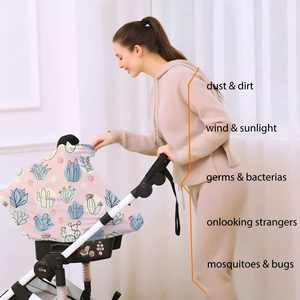 Couverture d'allaitement multifonctionnelle respirante, couvre-poussette pour garçons et filles unisexes - Product Image 5