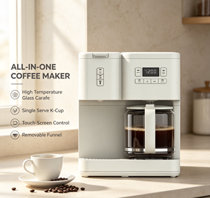 Cafetière à filtre Anbolife 2 en 1 avec fonction compatible K-Cup, carafe en verre de 1,8 L, écran LCD programmable - Product Image 6