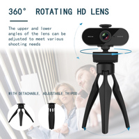 USB 1080P bilgisayar kamerası ile 4K çözünürlük dahili mikrofon CMOS görüntü sensörü Full HD 4K Webcam PC Tripod dahil