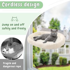 Pieghevole gatto finestra letto per animali domestici gatto amaca posacchio letto per finestra con 4 forti ventose morbido letto per gatti - Product Image 6