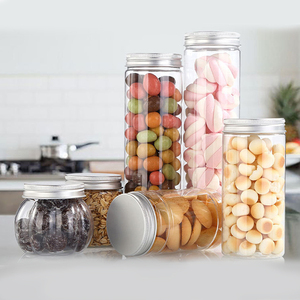 Tùy Chỉnh Nhà Bếp Pet Trong Suốt Gia Vị Lưu Trữ Thực Phẩm Lọ <span class=keywords><strong>Container</strong></span> Mứt Bơ Chai Không Khí Chặt Chẽ Nhựa Jar Với Vít Nắp - Product Image 4