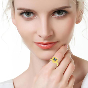 Кольца-бабочки из нержавеющей стали с эмалью - Product Image 5