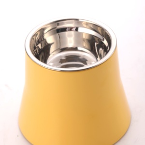 High Quality Cat Bowl Double Anti Spill <b>Ceramic</b> Pet Food Water Bowl with Wooden Stand for Kittens Wholesale - Product Image 1