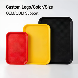Custom Logo Commercial Grade PP Fast Food <b>Tray</b>-Durable Colorful Laminated Finish Dishwasher Microwave Safe Recyclable Portable - Product Image 6