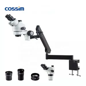 Simul-Focal 7X〜45Xズーム連続光学電子手術室ステレオ顕微鏡、360度ユニバーサルアーム付き
