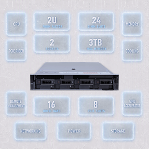 <span class=keywords><strong>Server</strong></span> Rack R740 R740xd R760 R730xd R720xd 2U 8 Bay HPC Web Espandibile per Virtualizzazione, Sicurezza, Firewall e VPN - Product Image 2
