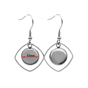 Geometric Drop <b>Earrings</b> Stainless Steel Ear <b>Hooks</b> Unisex Jewelry Accessory H1111 - Product Image 2