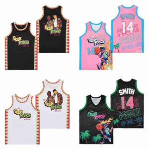 Maglia da Basket Streetwear con Ricamo e Sublimazione, Taglia USA, The Fresh Prince of <span class=keywords><strong>Bel</strong></span>-Air, Uniforme Traspirante da Uomo all'Ingrosso - Product Image 1