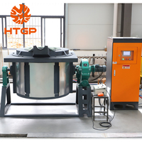 Fourneau d'induction électrique basculant à moyenne fréquence de 2 tonnes à coque en acier pour la fusion de l'aluminium, industriel, pour la fusion de ferraille en fonderie