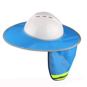 Sombrero de Seguridad con Protección Solar para <span class=keywords><strong>Verano</strong></span>, <span class=keywords><strong>Casco</strong></span> de Seguridad, Banda de Protección Solar, Franjas Reflectantes de Alta Visibilidad - Product Image 5