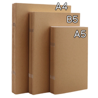 Carnet écologique A5 B5 A4 en papier kraft, couverture marron naturel, logo personnalisé, carnet de bureau pour étudiants, cahier d'exercices