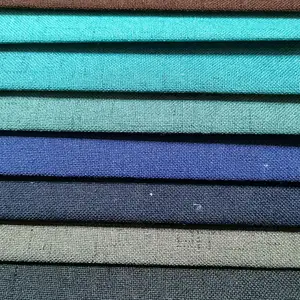 Ev tekstili 100 Polyester kanepe kumaşı keten döşeme kumaş kanepe döşeme