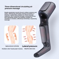 Masajeador de Piernas y Pies con Presión de Aire, Vibración Ultrasónica y Compresa Caliente |   Control Remoto Inalámbrico con Batería de Litio Recargable por USB