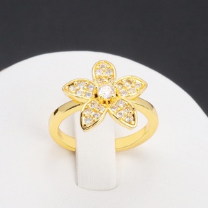 Jxx Direct Supply – Bague rectangulaire en laiton plaqué or 24 carats avec zircone pour femme, vente en gros, best-seller - Product Image 6