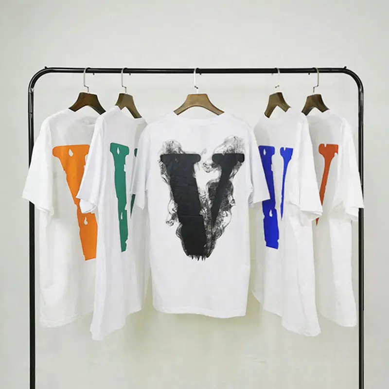 Grosir Disesuaikan Unisex Street Fashion T-shirt Bernapas Esensial V Desainer Legenda Katun Pria T-shirt