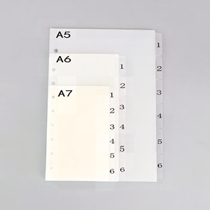 Separadores de Plástico Transparente con Tarjetas de Índice de 6 Páginas para Planificador - Product Image 3