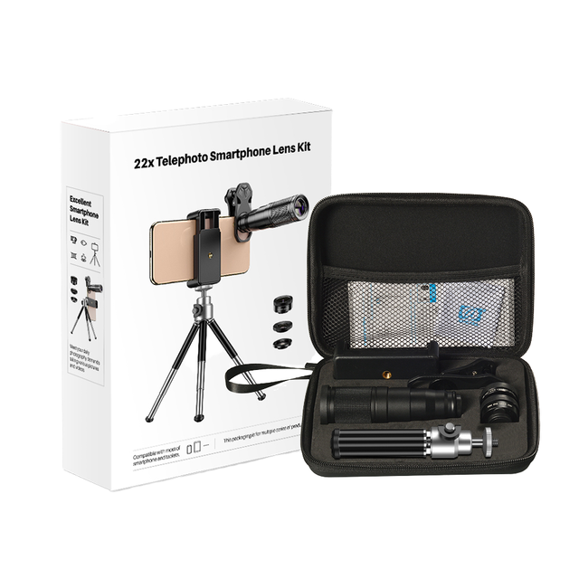 Phone Lens Kit Universal External 22X Telephoto Wide Angle Fisheye Macro Manual Focus for Pentax Sigma Mobile Phones