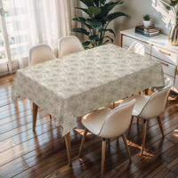 Nappe Rectangulaire Chic Vert Clair à Motifs Floraux RNPT – Housse de Table en Plastique Doux et Lavable, Nappe Imperméable pour Table Basse