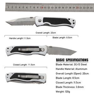 Tốt Nhất Sản Phẩm Bán Chạy 2025 Nhôm Xử Lý Thép Gấp Cắm Trại Chiến Thuật Gấp Nga Dao Với Vành Đai Clip - Product Image 6