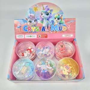 สไลม์เนื้อใสยืดหยุ่นสูง ดีไซน์เรียบง่าย สีสันสดใส 6 สี ขายส่ง - Product Image 1