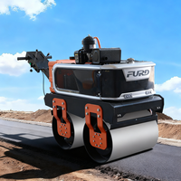 Moteur diesel automoteur Offre Spéciale marche derrière le compacteur à double tambour mini rouleau compresseur