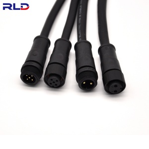 定制M16 IP67防水公母连接器，带2针、3针、4针、5针电源线插头，适用于LED灯条 - Product Image 3