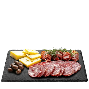Ensemble de planches en ardoise écologiques et durables <span class=keywords><strong>Navaris</strong></span>, 8 plateaux rectangulaires de 30x20 cm pour servir des fromages, des apéritifs, des tapas, des charcuteries - Product Image 1